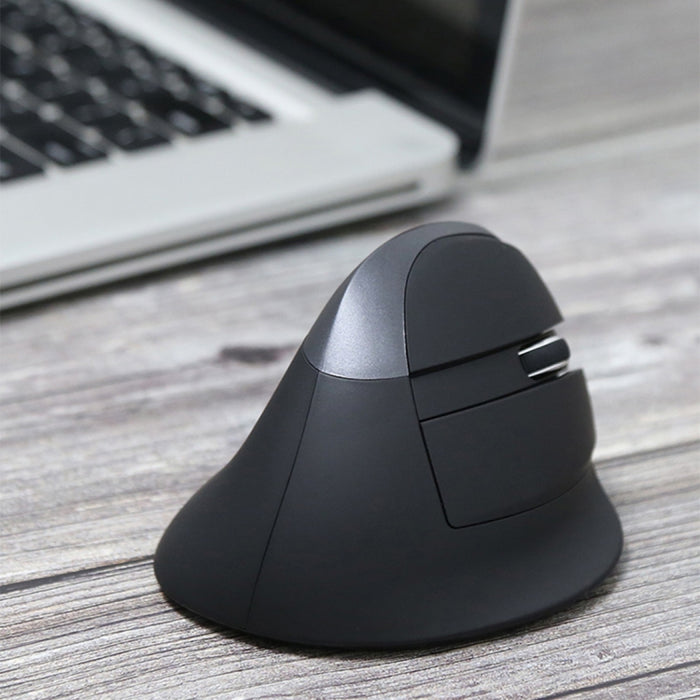 DELUX M618 Mini 2.4G Wireless Ergonomic Vertical Mouse Pink USB Rechargeable 2400DPI