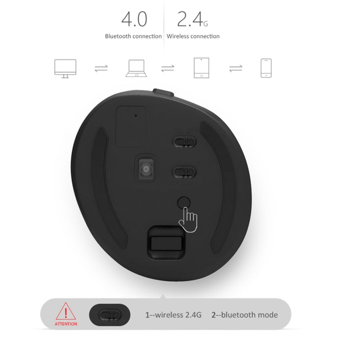 DELUX M618 Mini 2.4G Wireless Ergonomic Vertical Mouse Pink USB Rechargeable 2400DPI