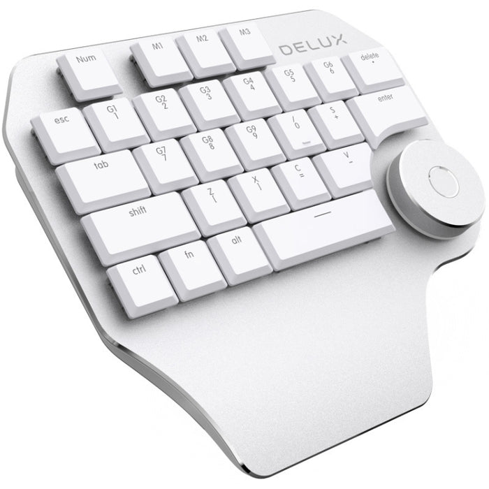 DELUX T11 Single-Hand Keyboard Shortcuts 29 Keys Flat Keyboard Speech Tool