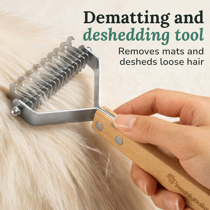 Dematting and Deshedding Tool for cats and dogs