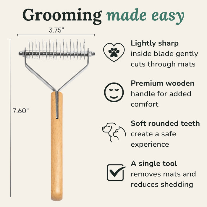 Dematting comb for cats and dogs by Freshly Bailey