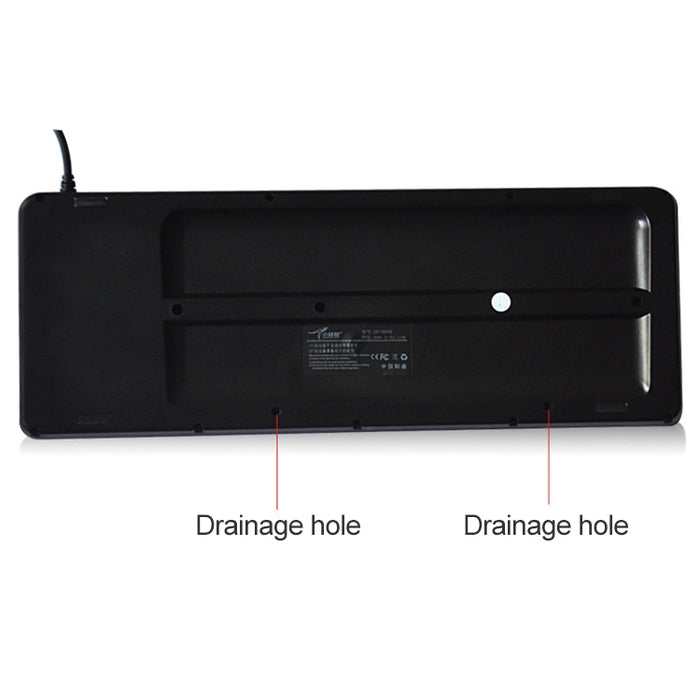 DS-8900 Trackball Keyboard with Water Splash Protection - PS/2 Interface, Laser Engraved Characters, One-Piece Wired Design