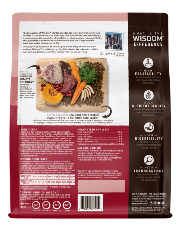 Earth Animal Wisdom™ Air-Dried From the Land Recipe Dry Dog Food