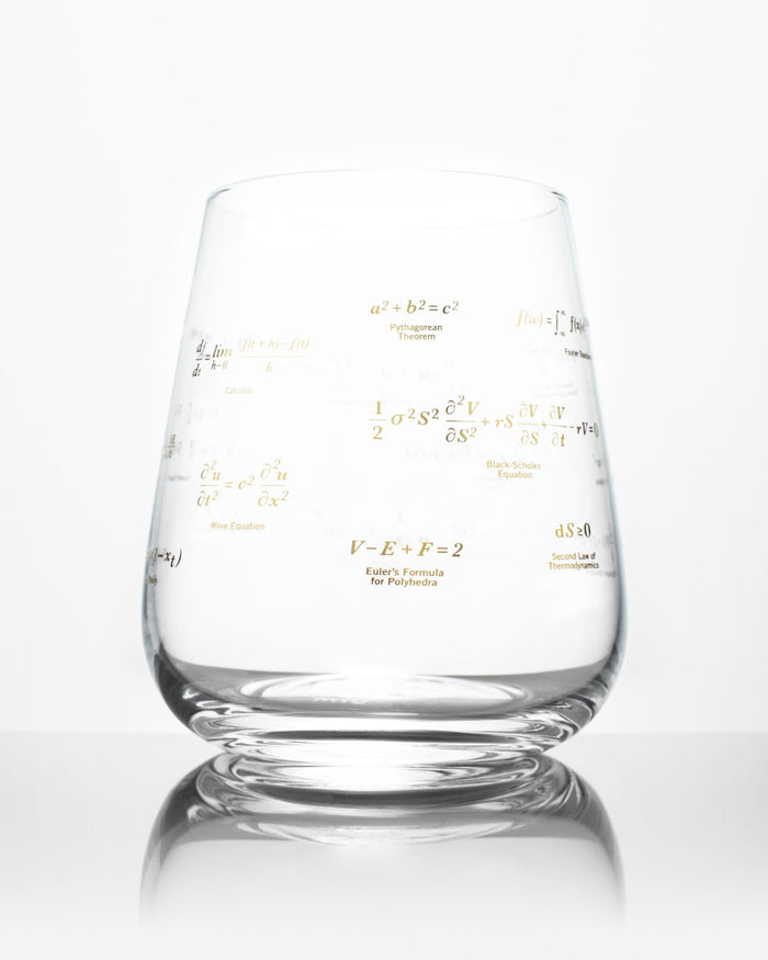 Equations That Changed the World Wine Glass