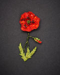 Field Poppy Brooch Pin - Trovelore