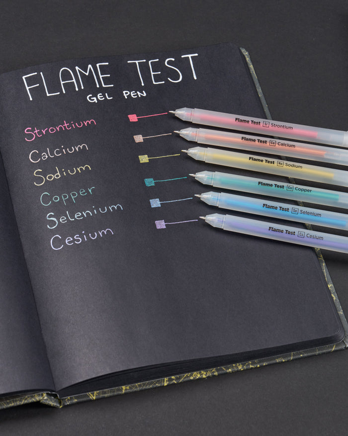 Flame Test High-Opacity Metallic Gel Pens (Pack of 6)