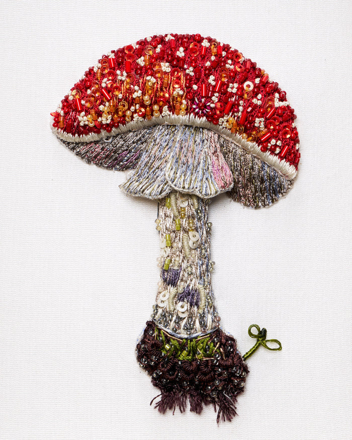 Fly Agaric Mushroom Beaded Framed Art - Trovelore