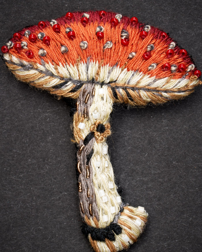 Fly Amanita Mushroom Brooch Pin - Trovelore