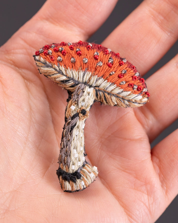 Fly Amanita Mushroom Brooch Pin - Trovelore
