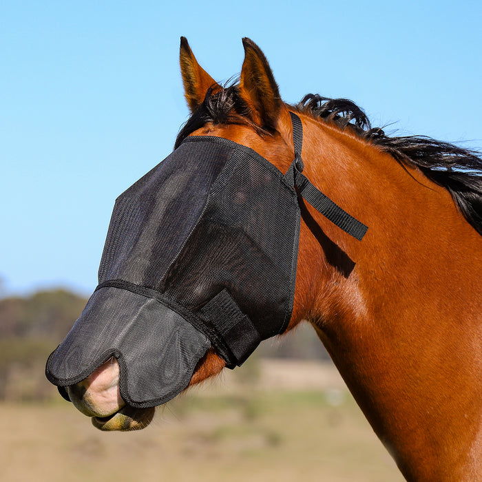 Fly Veil Mask UV Blockout Nose - Wanneroo Stock Feeders