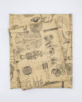 A set of Nulls.Net gift wrap with various drawings on them.