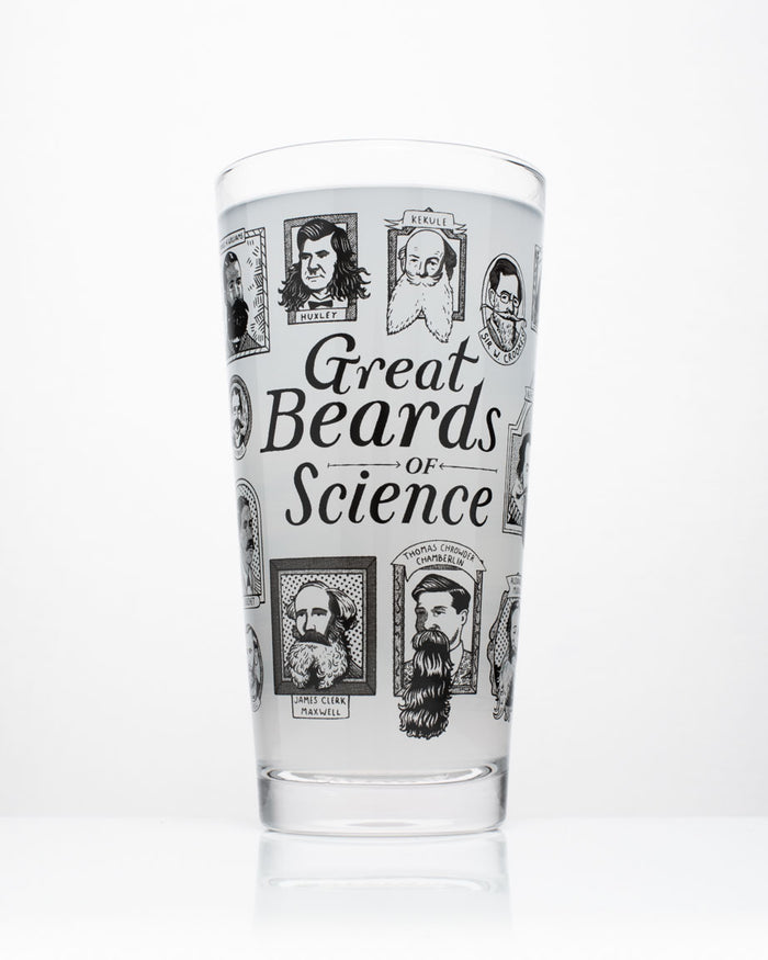 Great Beards of Science Beer Glass (12 oz)