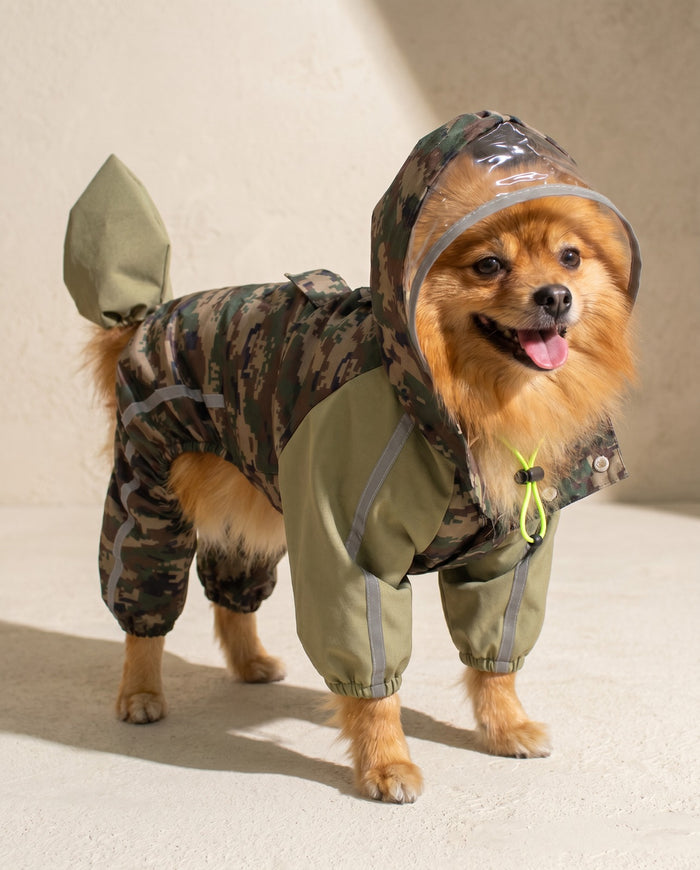 Green Camo Dino Raincoat