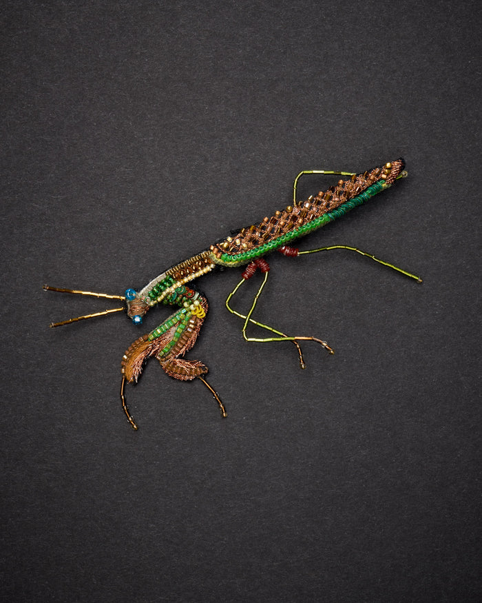 Green Mantis Brooch Pin - Trovelore