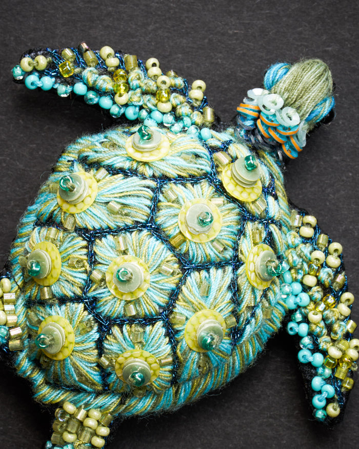 Green Sea Turtle Brooch Pin - Trovelore