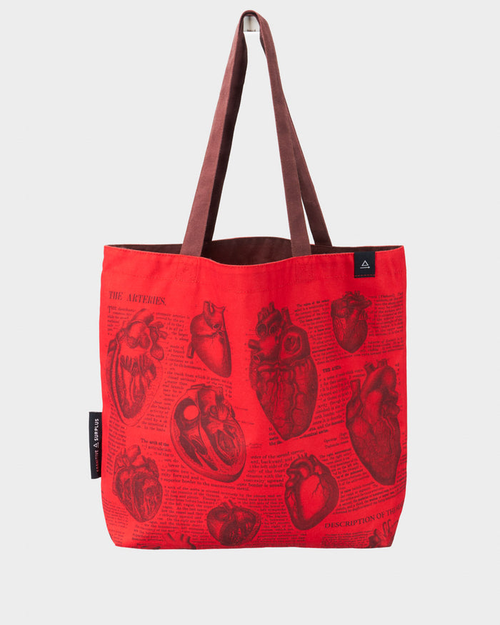Heart Anatomy Canvas Shoulder Tote