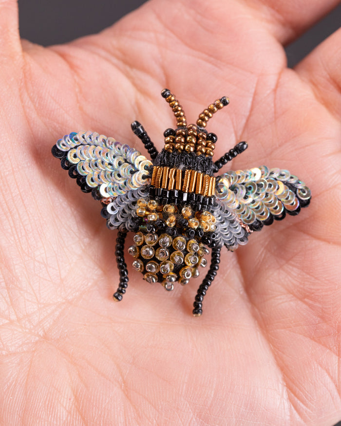 Honey Bee Brooch Pin - Trovelore