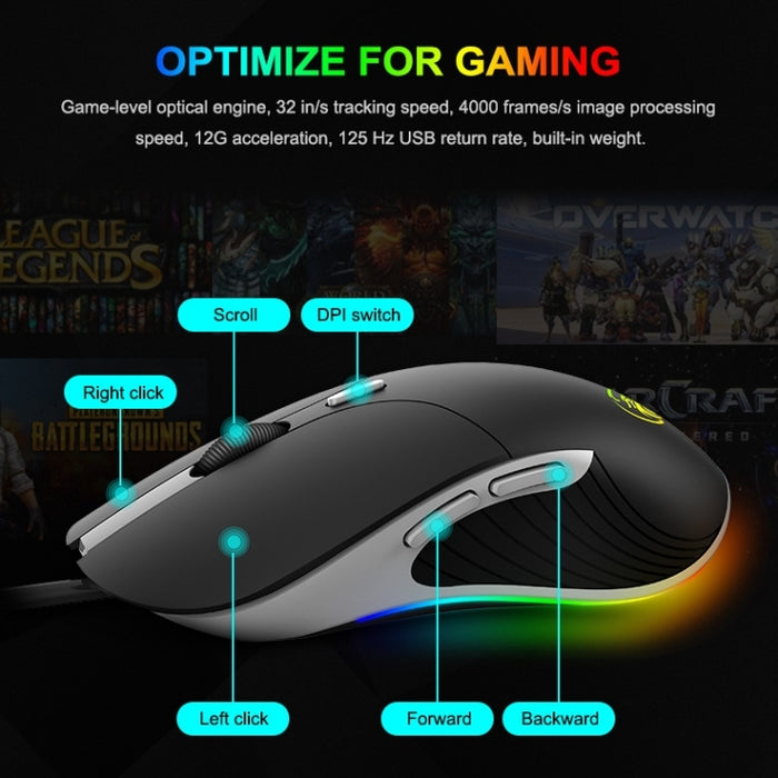 iMICE X6 RGB Gaming Mouse - 6-Button Wired Colorful RGB Gaming Mouse