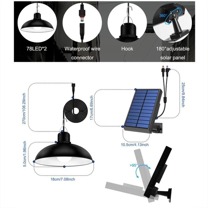 IP65 Waterproof Outdoor Solar LED Chandelier for Indoor and Outdoor Lighting