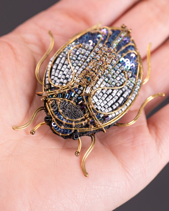 Jewel Scarab Beetle Brooch Pin - Trovelore