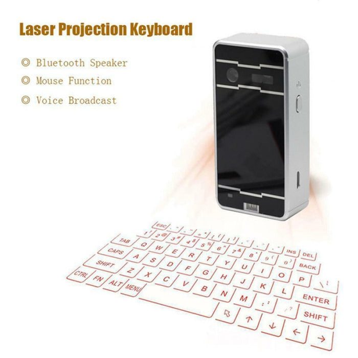 JHP Portable Laser Keyboard Mouse Wireless Bluetooth Projection Speaker