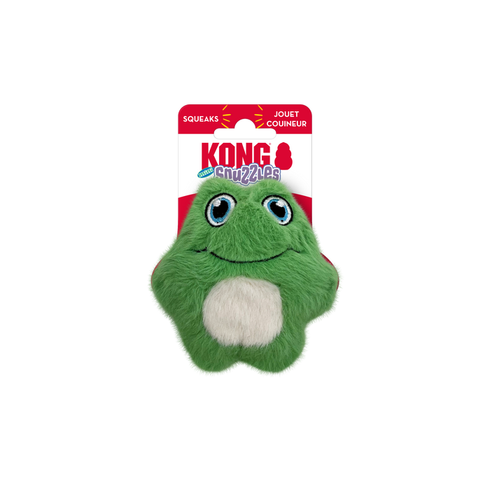KONG Snuzzles Kiddos Mini Frog Squeaker Dog Toy