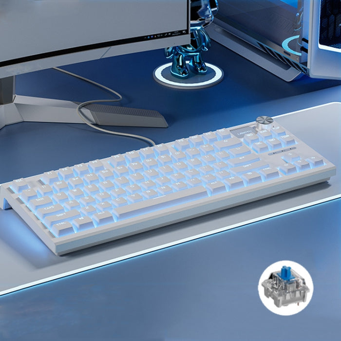 LANGTU LT84 Mechanical Keyboard Wired Green Shaft White - Enhanced Gaming Experience