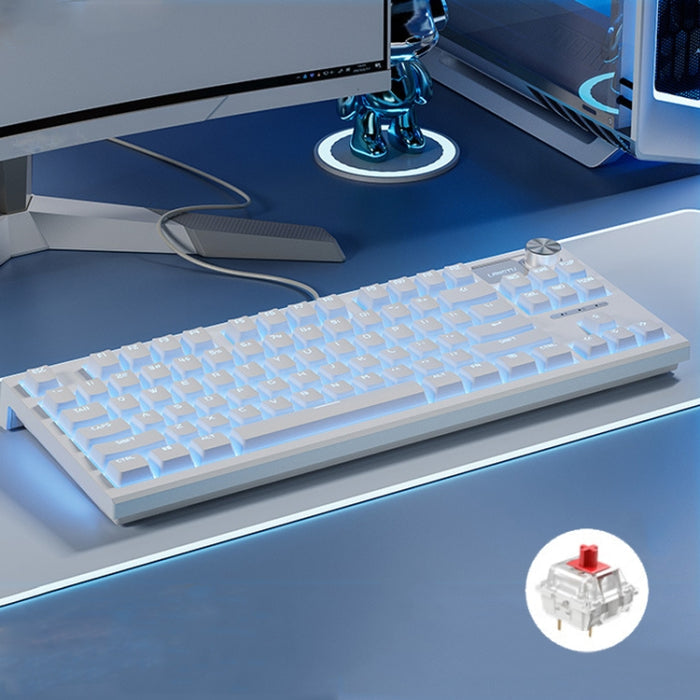 LANGTU LT84 Mechanical Keyboard Wired Green Shaft White - Enhanced Gaming Experience