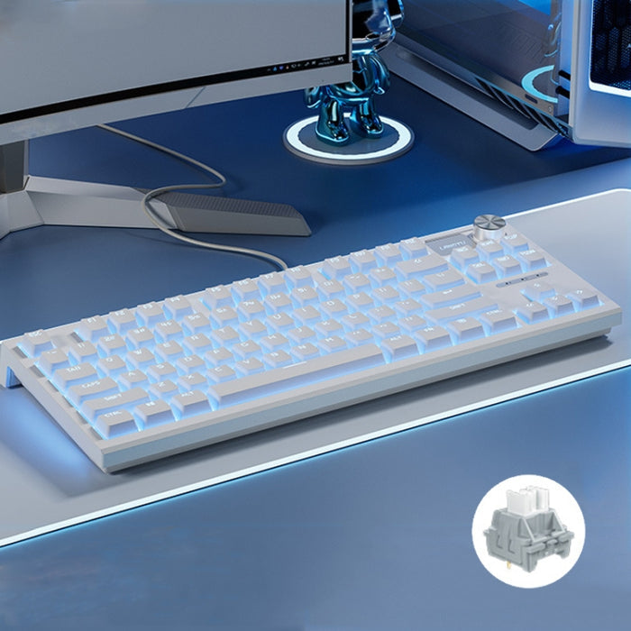 LANGTU LT84 Mechanical Keyboard Wired Green Shaft White - Enhanced Gaming Experience