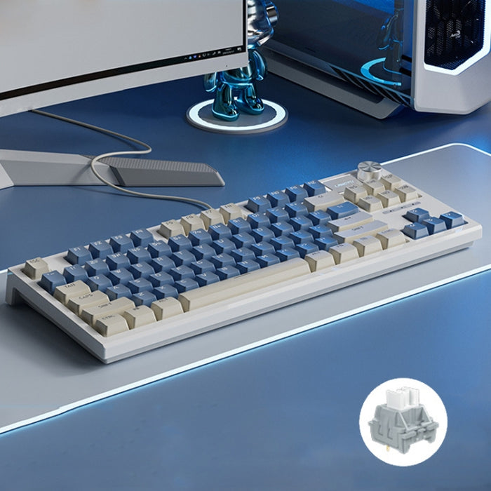 LANGTU LT84 Mechanical Keyboard Wired Green Shaft White - Enhanced Gaming Experience