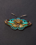Lanipes Moth Beaded Brooch Pin - Trovelore