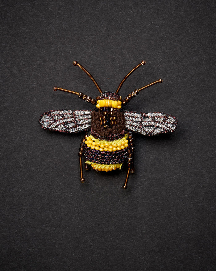 Large Earth Bumblebee Brooch Pin - Trovelore