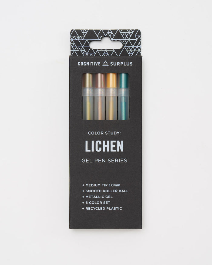 Lichen Metallic Gel Pens (Pack of 6)