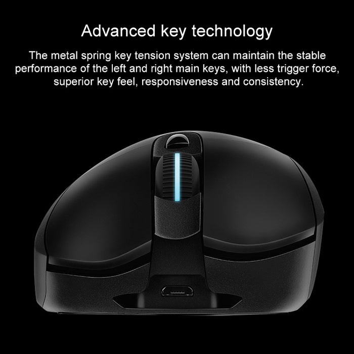 Logitech G703 Gaming Mouse - 16000 DPI, 6 Programmable Buttons, HERO 16K Sensor, RGB Backlight, Wireless Optical Design