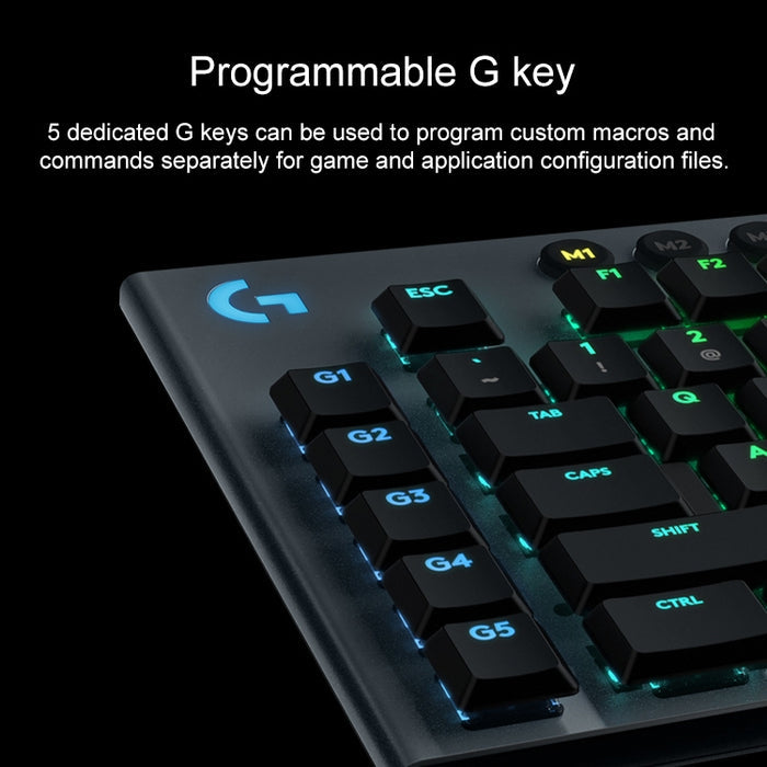 Logitech G813 Gaming Keyboard - RGB Mechanical Wired Keyboard with GL-Linear Switches