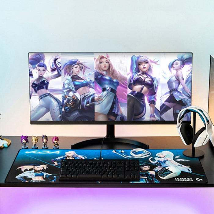 Logitech G840 Gaming Mouse Pad - KDA Design, 900x400x3mm Table Mat