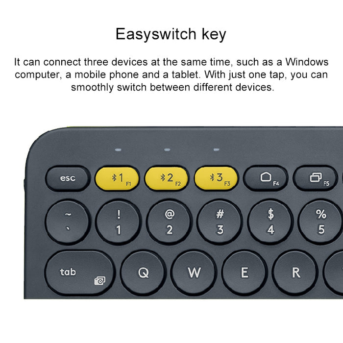 Logitech K380 Portable Multi-Device Wireless Bluetooth Keyboard - Connect Effortlessly