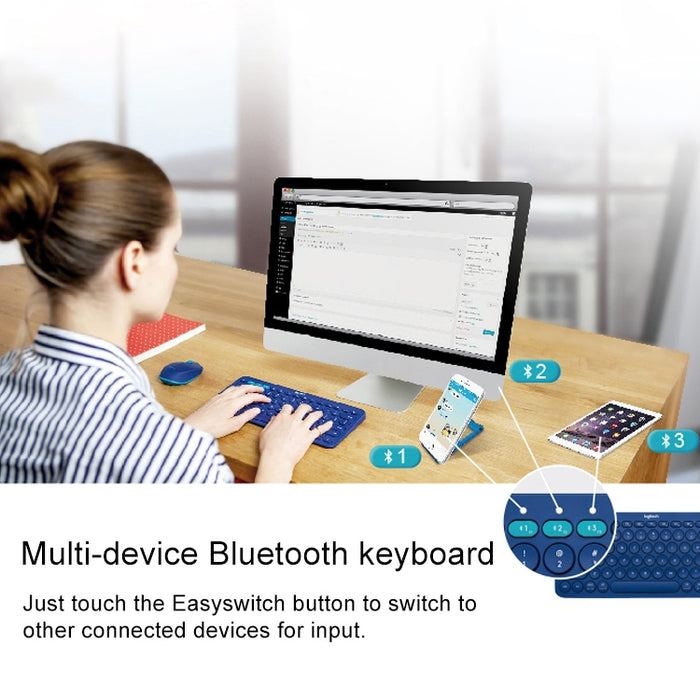 Logitech K380 Portable Multi-Device Wireless Bluetooth Keyboard - Connect Effortlessly