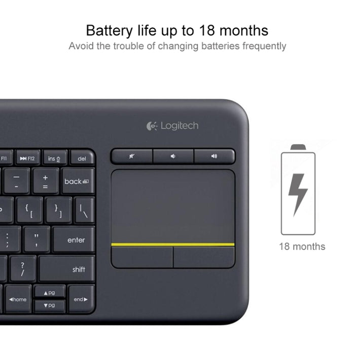 Logitech K400 Plus Wireless Keyboard with 2.4GHz Touch Control
