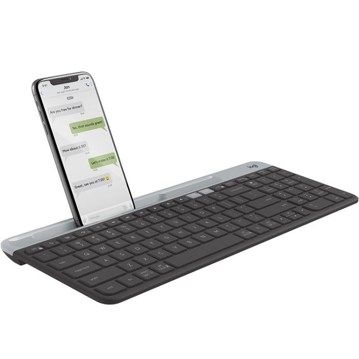 Logitech K580 Wireless Keyboard - Dual Modes Thin and Light Multi-device Keyboard with Phone Holder