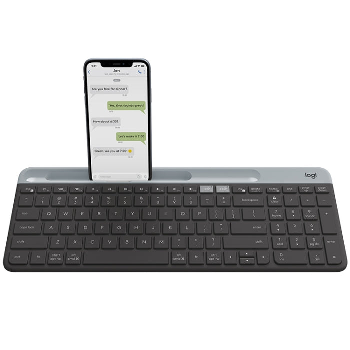 Logitech K580 Wireless Keyboard - Dual Modes Thin and Light Multi-device Keyboard with Phone Holder