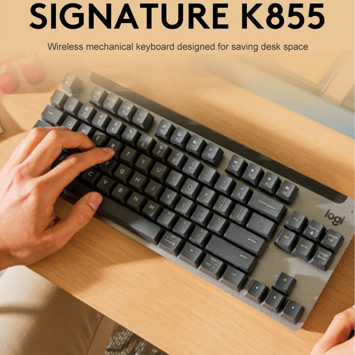 Logitech K855 Wireless Mechanical Keyboard - Bluetooth Dual Mode Silent Design