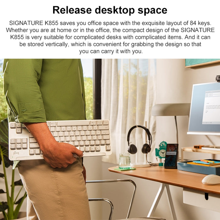 Logitech K855 Wireless Mechanical Keyboard - Bluetooth Dual Mode Silent Design