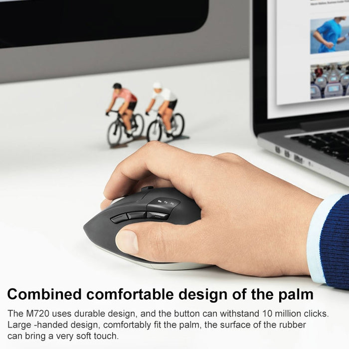 Logitech M720 Wireless Mouse - 1000DPI 2.4GHz Bluetooth Multimode Mouse