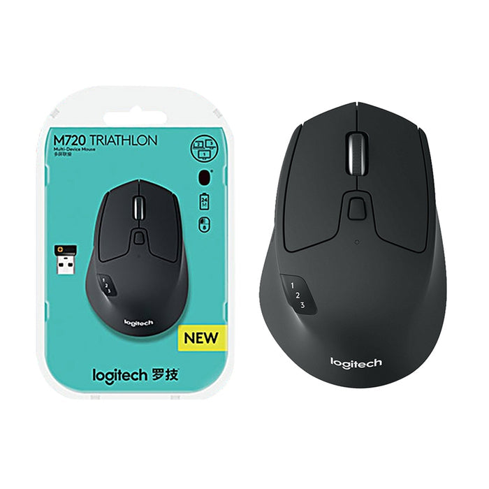 Logitech M720 Wireless Mouse - 1000DPI 2.4GHz Bluetooth Multimode Mouse