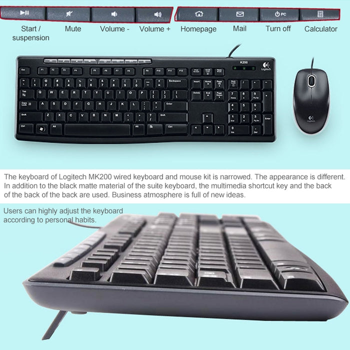 Logitech MK200 Keyboard Mouse Set for Enhanced Productivity