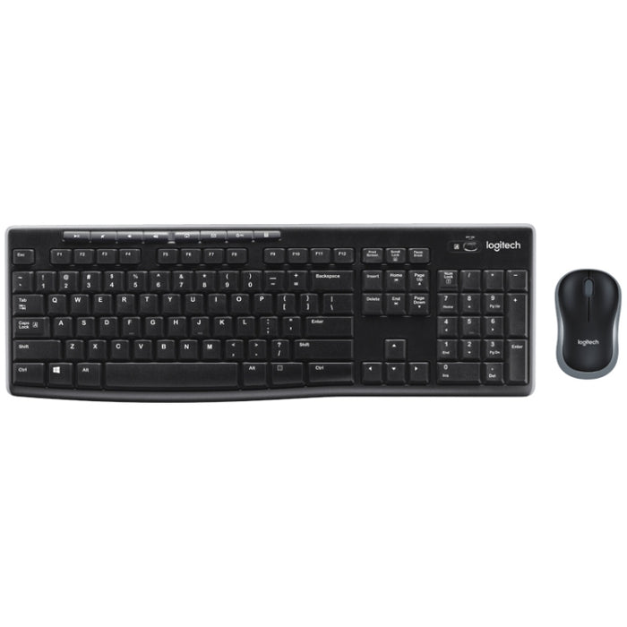 Logitech MK270 Wireless Keyboard Mouse Set - 2.4GHz Connectivity and Compact Design