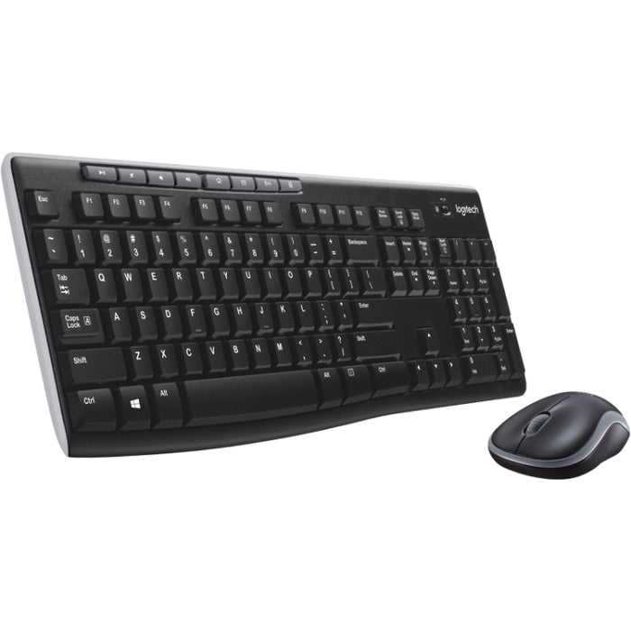 Logitech MK270 Wireless Keyboard Mouse Set - 2.4GHz Connectivity and Compact Design