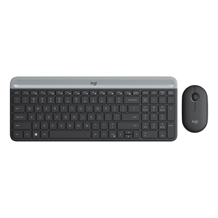 Logitech MK470 Wireless Keyboard Mouse Set for Quiet Productivity