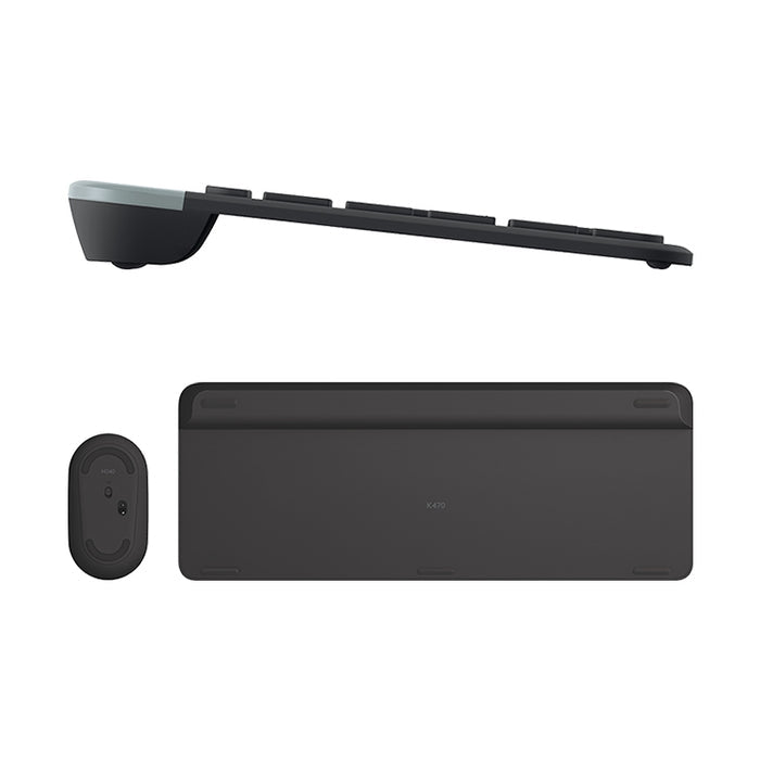 Logitech MK470 Wireless Keyboard Mouse Set for Quiet Productivity